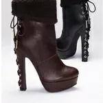 Ботильоны от Victoria's Secret (черные) / Corset-Back Platform Bootie