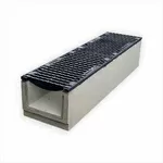 Лоток бетонний з чавунною решіткою класу Е 210х380х1000