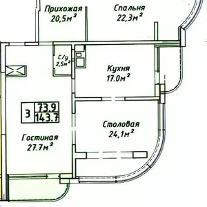 4-х комнатная квартира Литературная