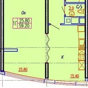 Продам 1 комнатную  квартиру,  Аркадия ,  новостройка