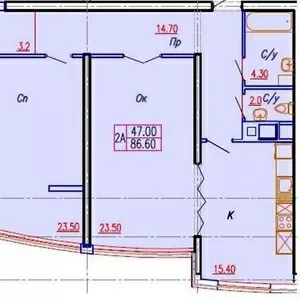 Продам 2 комнатную  квартиру,  Приморский район