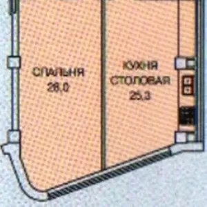 Морской пер. / Аркадия,   ЖК «Морская симфония» 1 комнатная квартира 