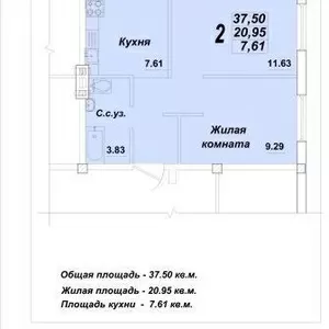 Продажа 2-х комн квартиры в новом малоквартирном доме на Таирова