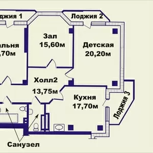 Продается 3х комнатная просторная квартира на ул. Малиновского,  16 («Ч