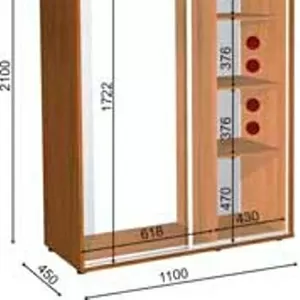 шкаф купе 110 45 210