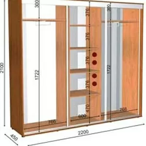 шкаф купе 220 45 210