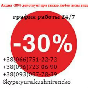 Оформление виз в Венгрию Акция -30% действует при заказе любой визы