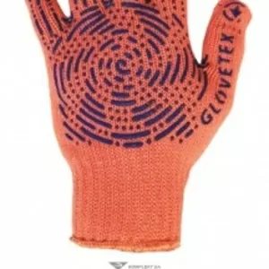Перчатки трикотажные с ПВХ оранж 