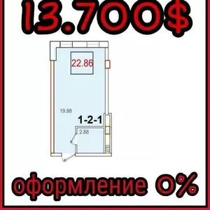  1к квартира в новострое. 0% оформление