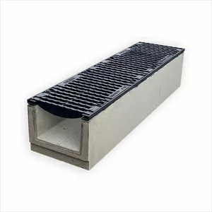 Лоток бетонний з чавунною решіткою класу D,  E 110х260х1000