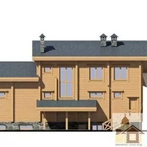 Купити зруб котеджу з рубаною стіною під ключ