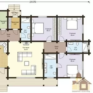 Купити зруб дерев’яного будинку «Верховіття»