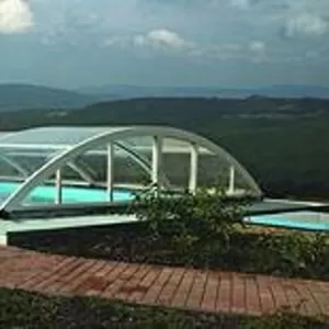 Накрытия на бассейны,  каркасно-тентовые конструкции