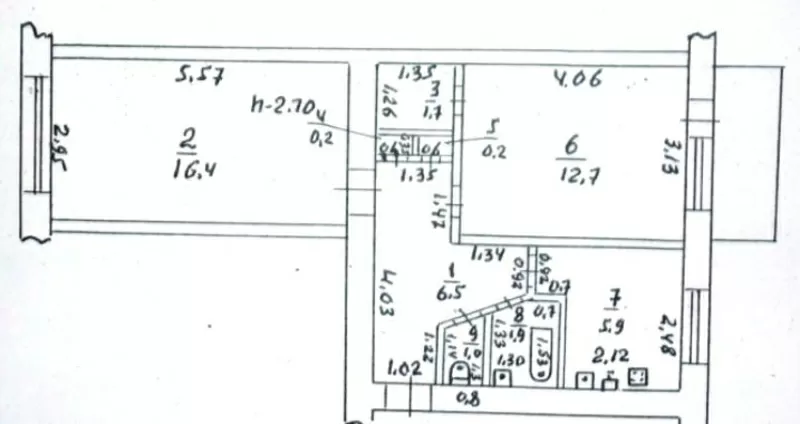 Продам 2-ком. квартиру на проспекте Гагарина. 5