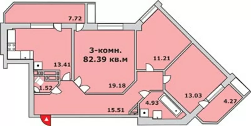 Продам 3х комнатную квартиру в ЖК