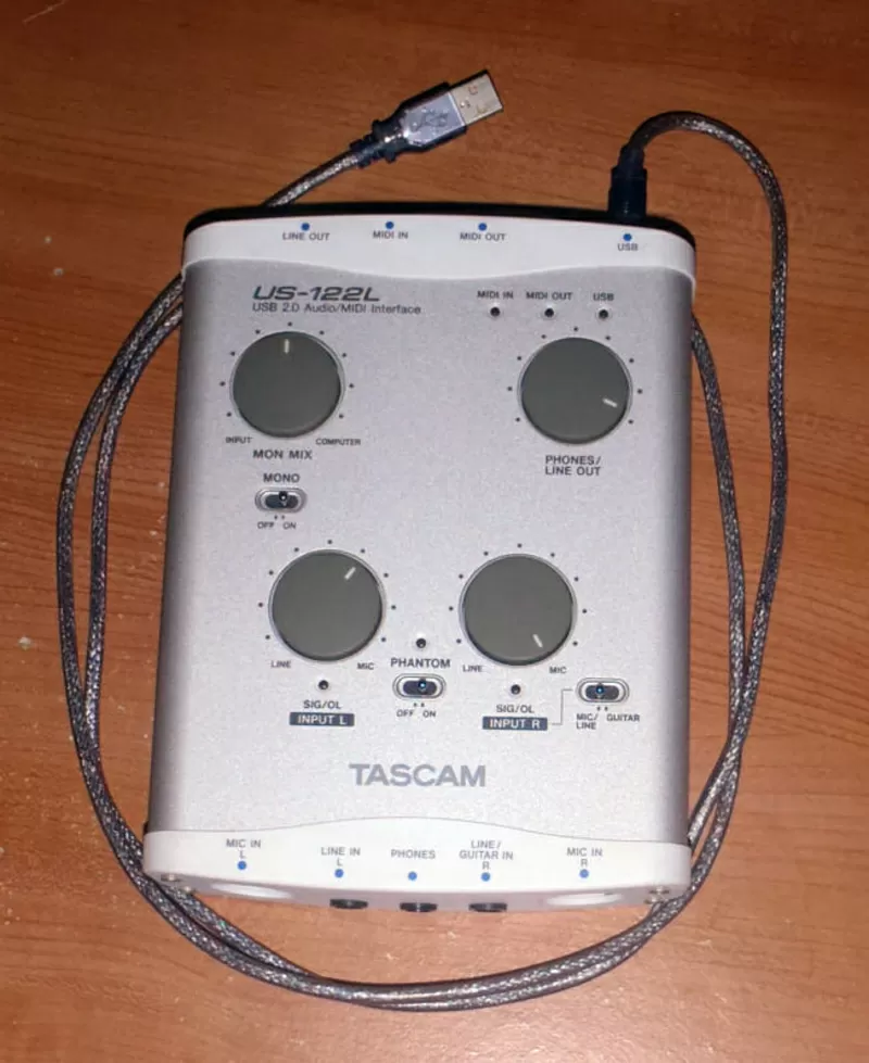 Tascam US-122L - USB Audio/Midi Интерфейс   2