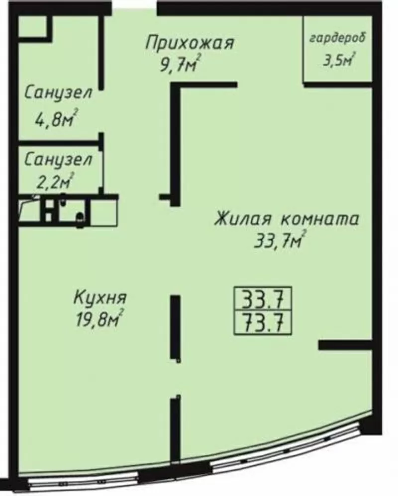 Квартира в Сданном Новострое у Моря 6