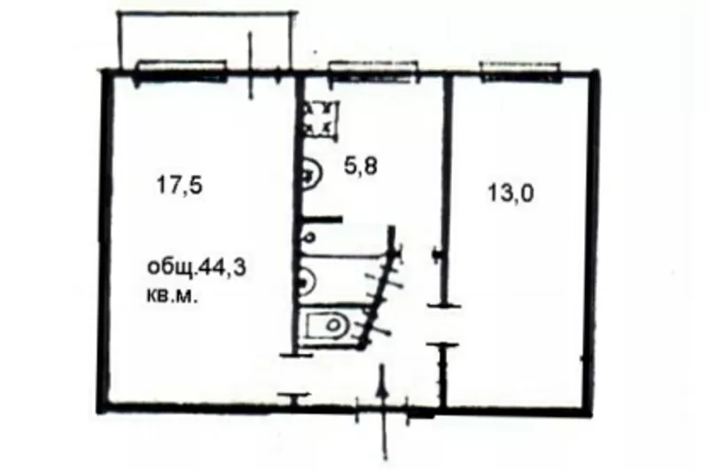 Продам 2-х комнатную квартиру 4