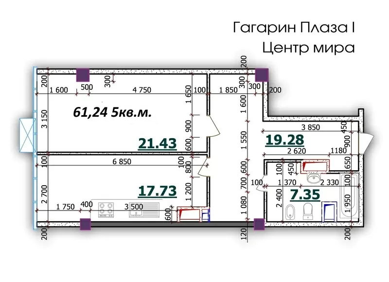 Квартира в ЖК Гагарин Плаза возле моря 4