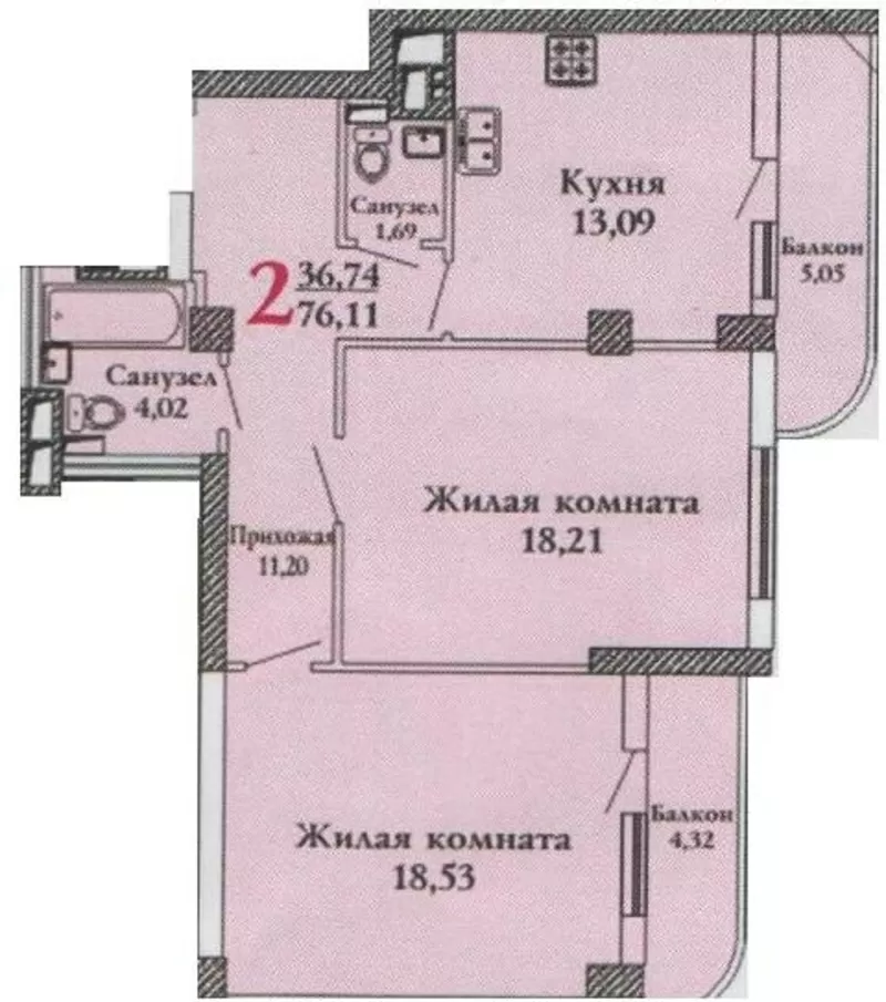 Продам 2-х комнатную квартиру по ул.Прохоровская/Банный пер. 2