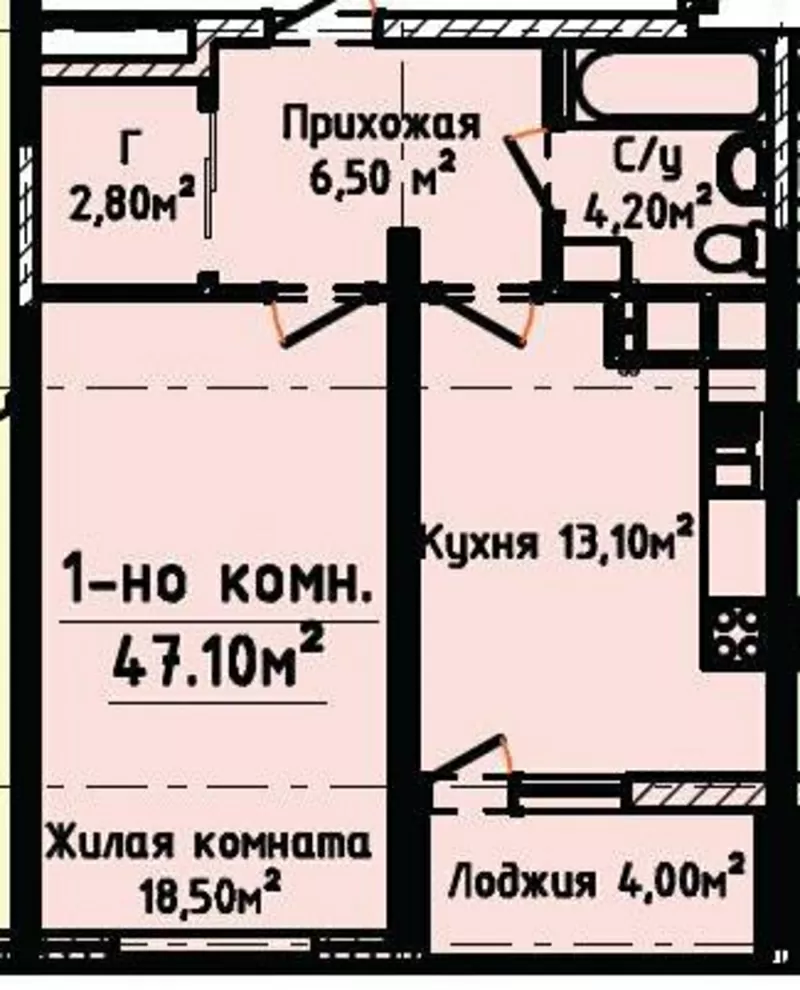 Продам 1 комнаную квартиру на Генуэзская / Аркадия. 2