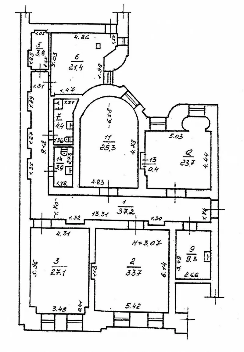 Сдам фасадный офис Пушкинская 180 кв.м. 4