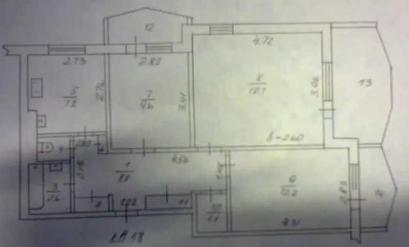 Продам 3х ком. квартиру под ремонт пр-т Добровольского.  2