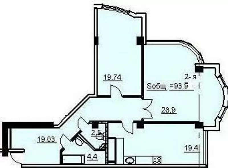 Французcкий  2 комнатная квартира   новостройка 