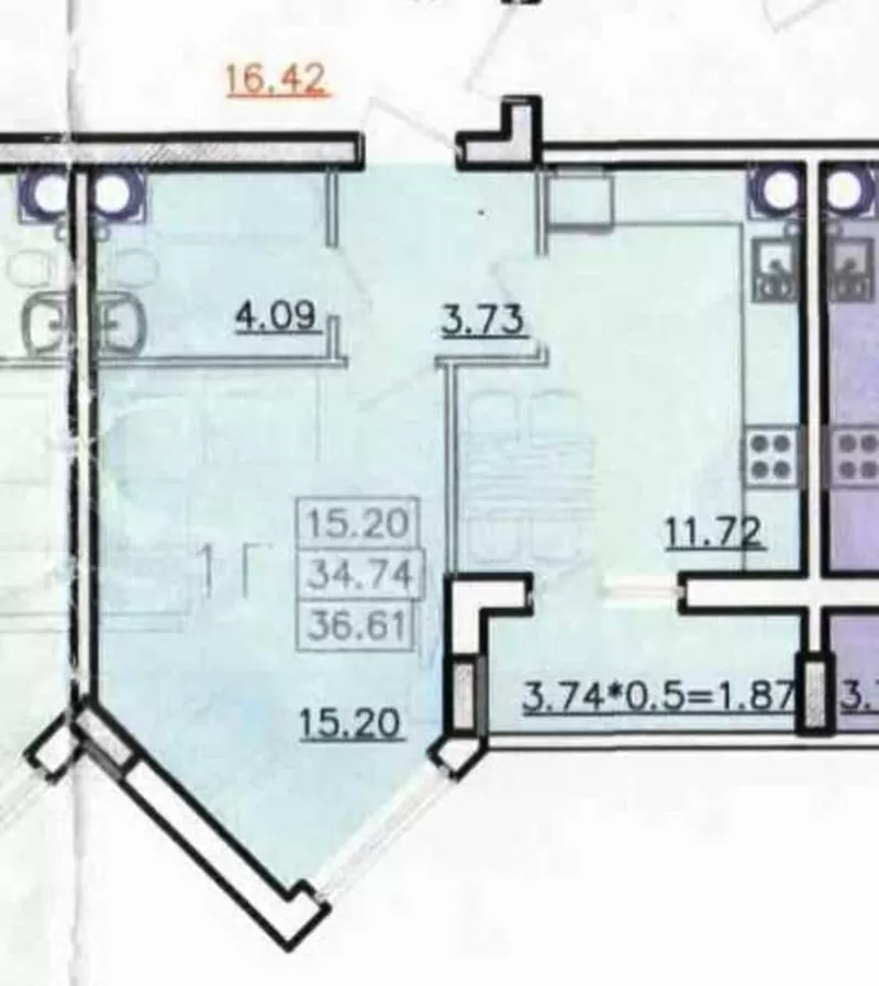 Продам 1-но комн. квартиру на ул. Левитана 2