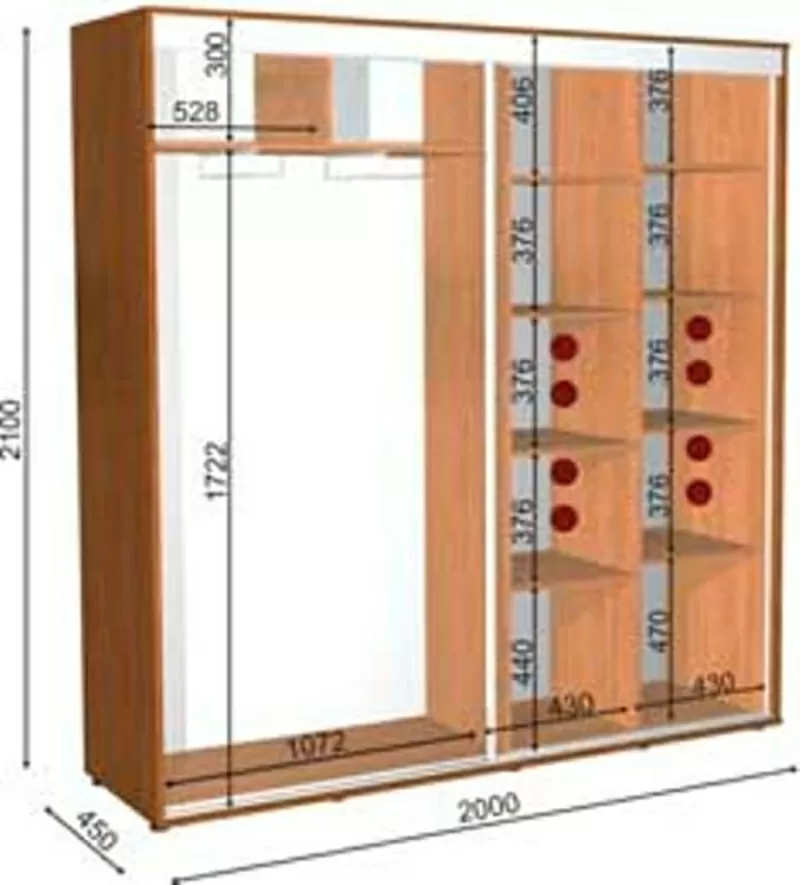 шкаф купе 200 45 210