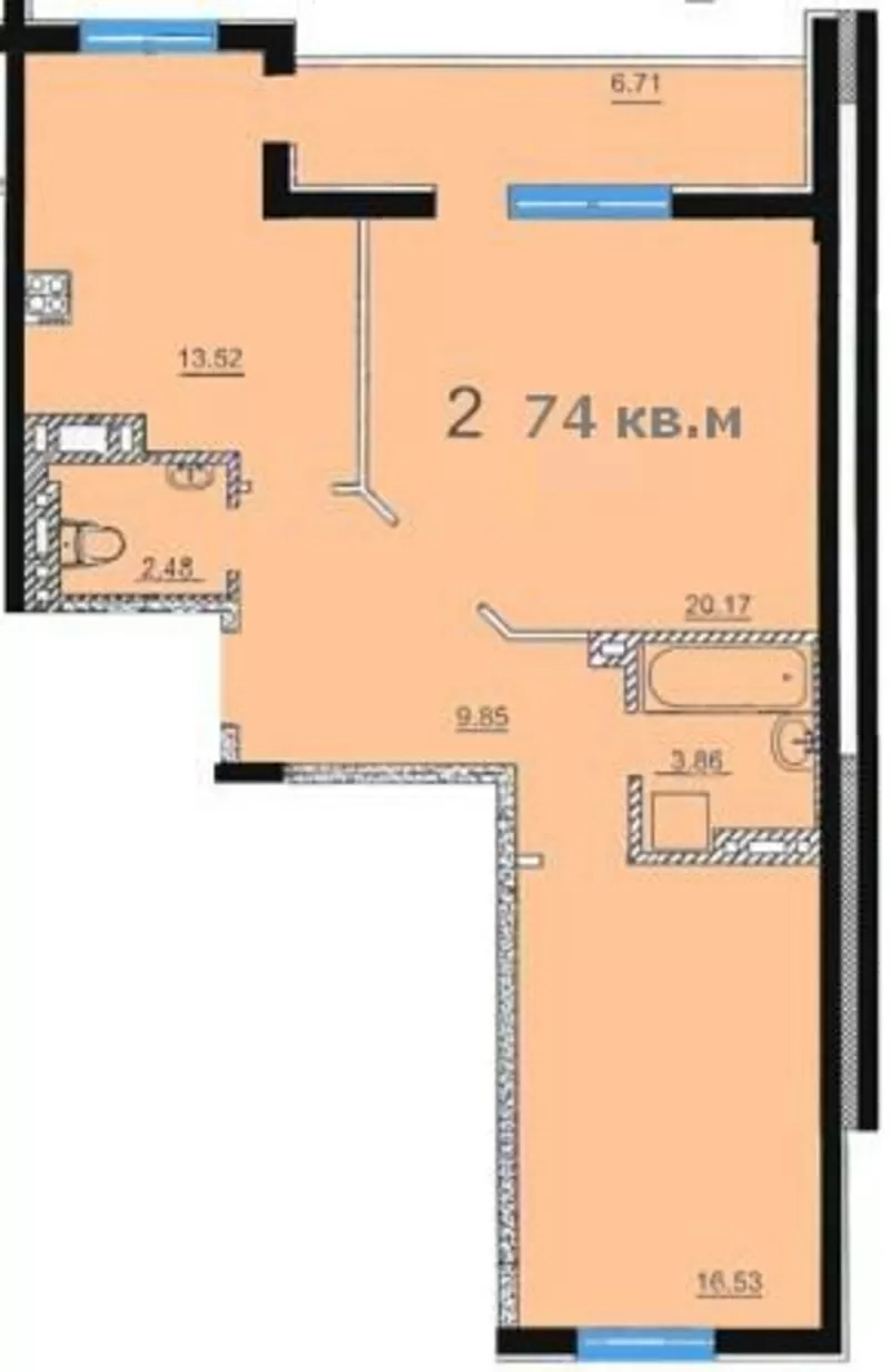 Продам 2 комнатную квартиру Шота Руставели / Ефимова 2