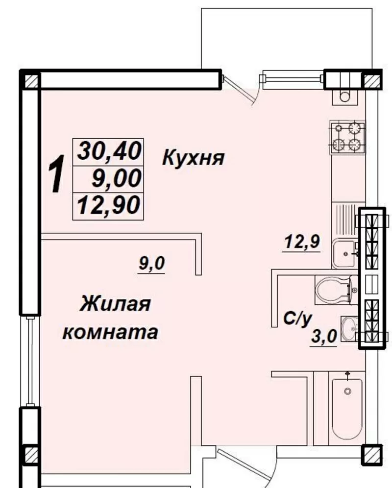 1 комн квартира в малоквартирном доме на Таирова