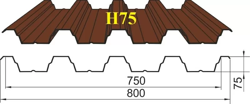 Профнастил кровельный Н75