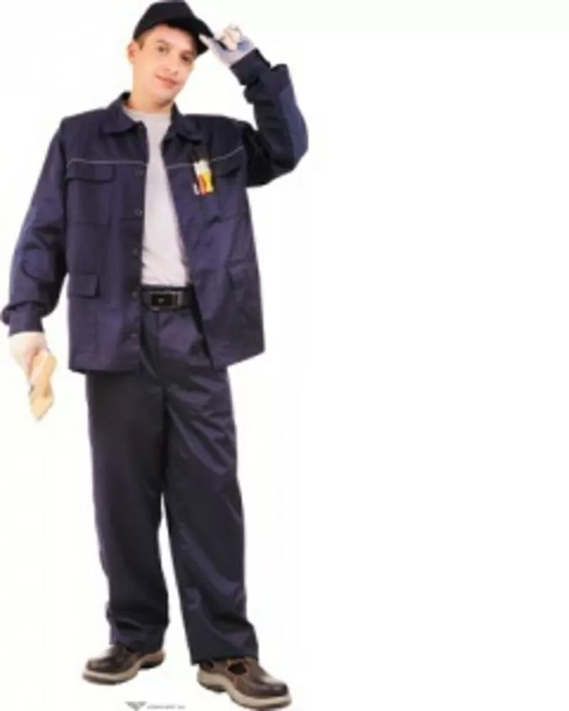 Брюки рабочие,  смесовая,  т.синий,  ЛИДЕР