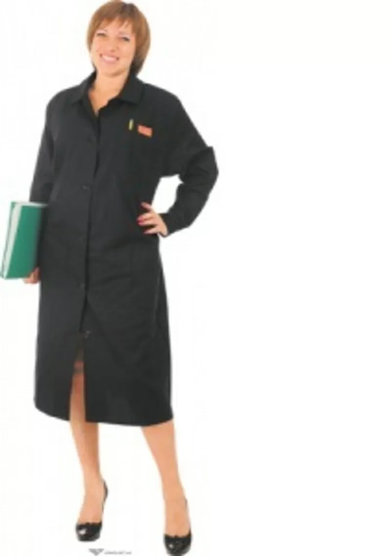 Халат рабочий женcкий,  диагональ,  т-синий