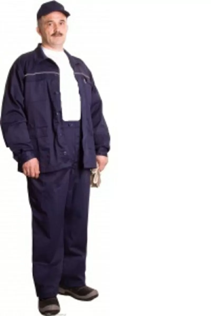 Брюки рабочие ЛИДЕР, тк.Zibo (65%п/э+35%х/б), т.синий