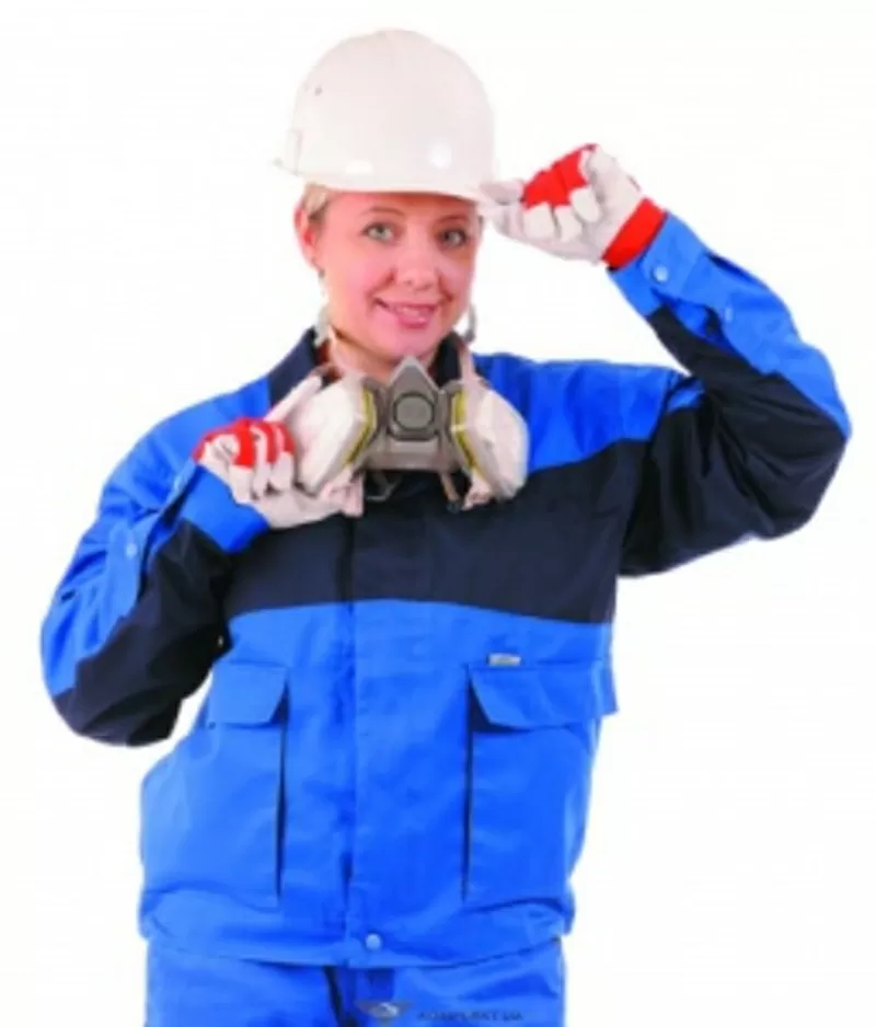 Куртка НОВАТОР-1 с ПВХ, тк.Zibo (65%п/э+35%х/б), васил./т.синий