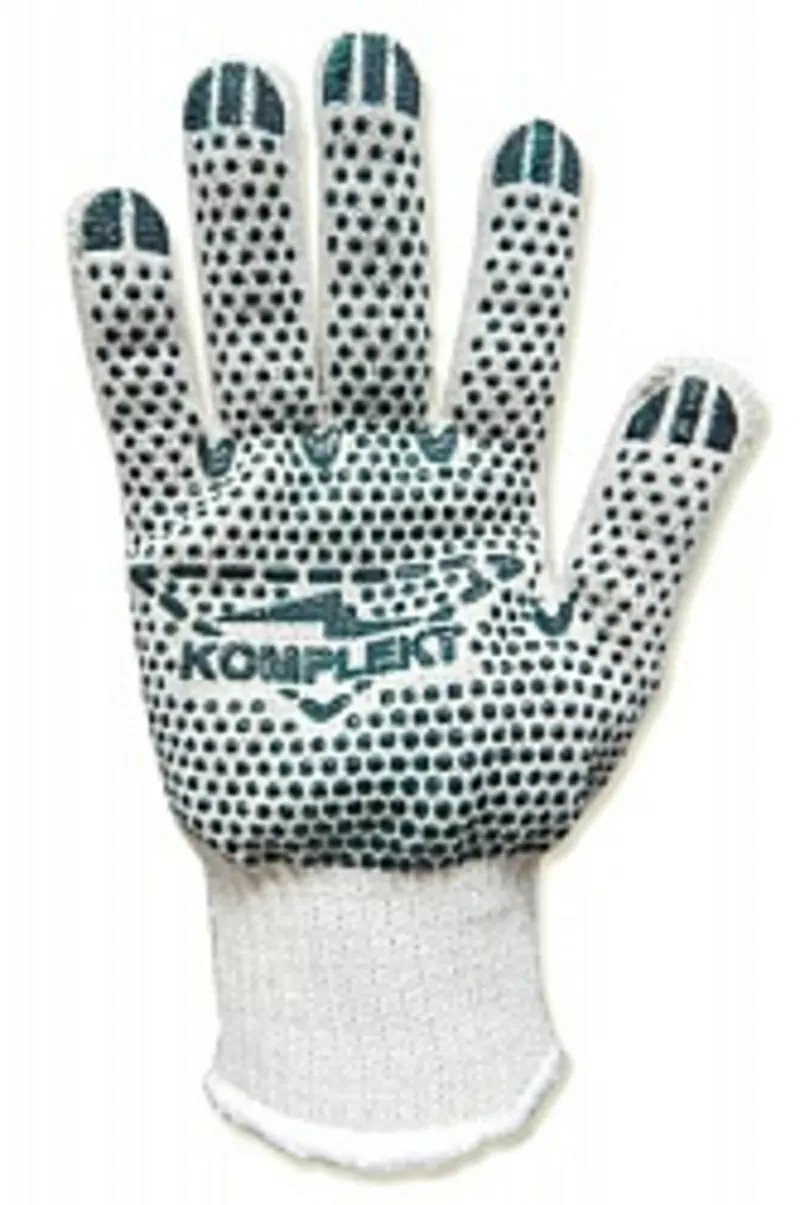Перчатки трикотажные с ПВХ,  КОМПЛЕКТ,  10кл,  46г,  р.10