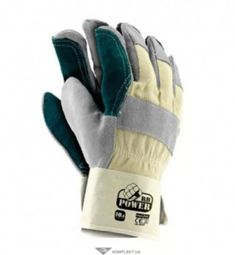 Перчатки комбинир. (спилок+х/б) RBPOWER (типа ХВАТКА)