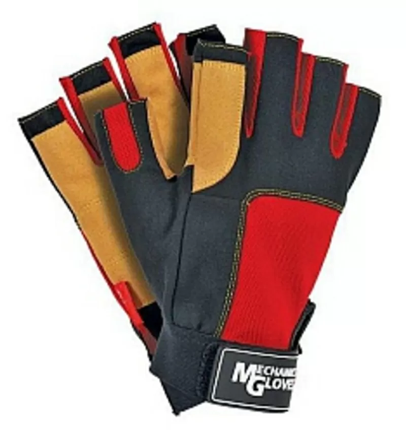 Перчатки комбинир. (синтетическая кожа+трикотаж),  RMC-LIBRA,  без оконч