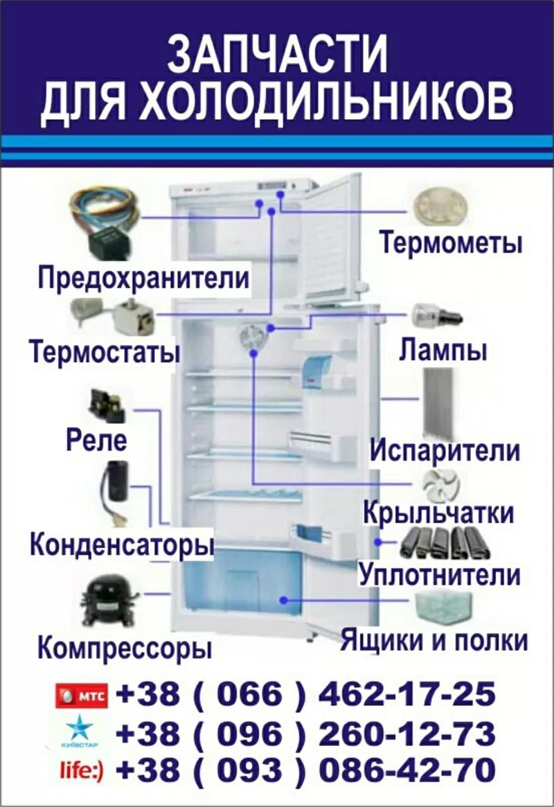 Запчасти для холодильников