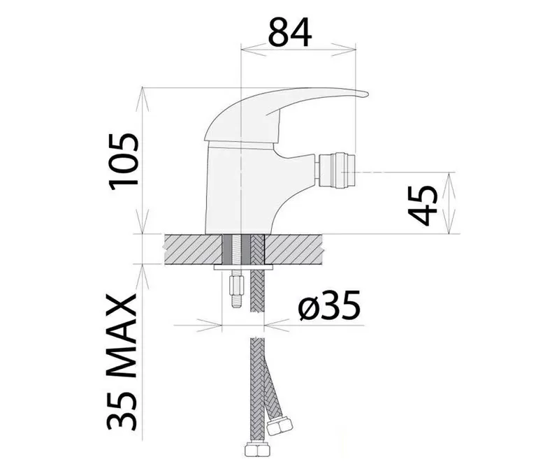 Смеситель для биде Welle Abby UV46362D,   хром. Германия 2