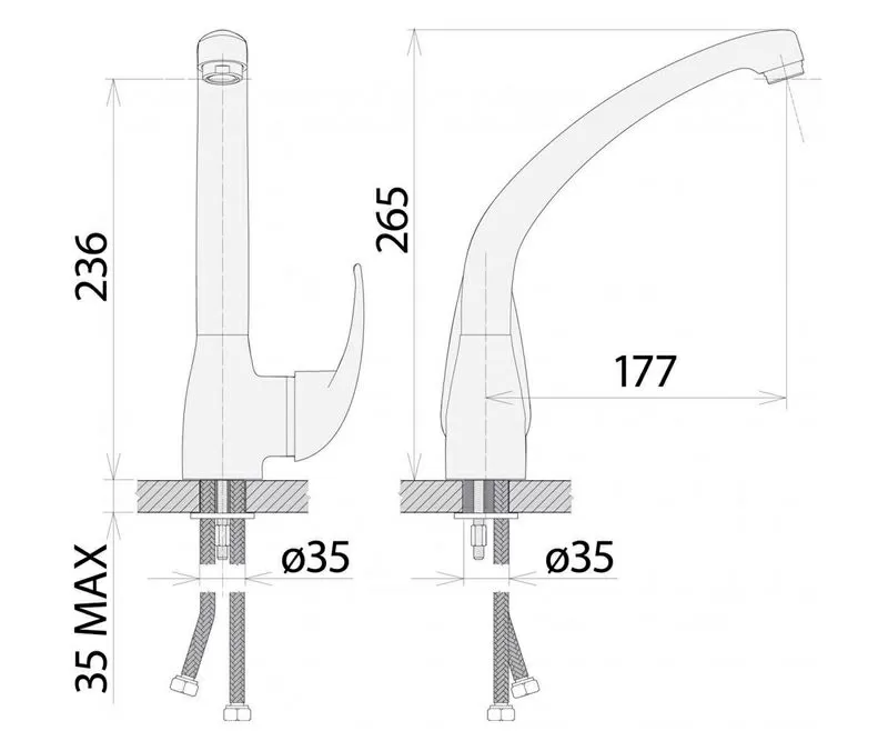 Смеситель для кухни Welle Abby UV56362D,   хром. Германия 2