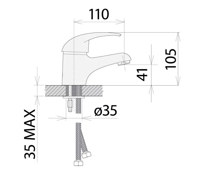 Смеситель для раковины Welle Abby UV16362D,   хром. Германия 2