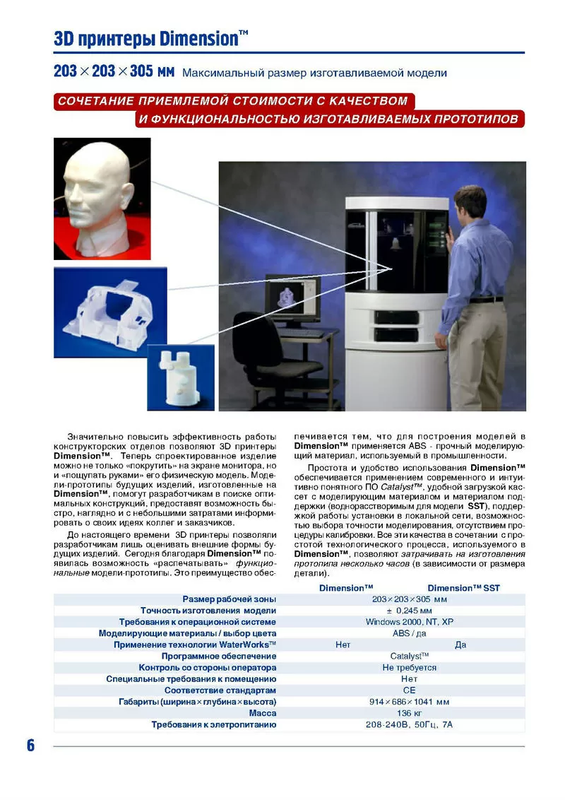 Профессиональный 3 D принтер Dimension США