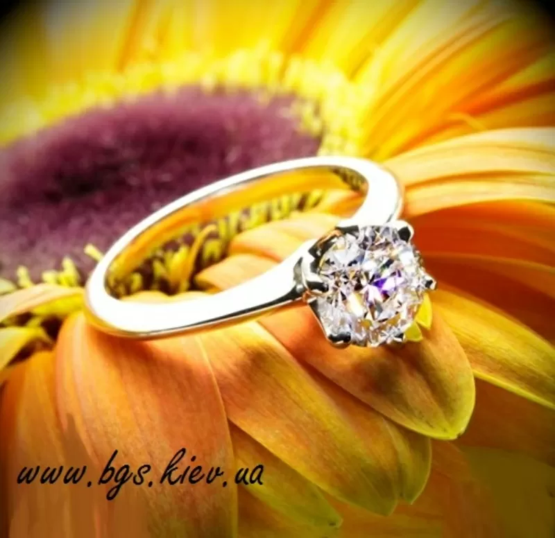 Классическое помолвочное кольцо белое золото с бриллиантом  3