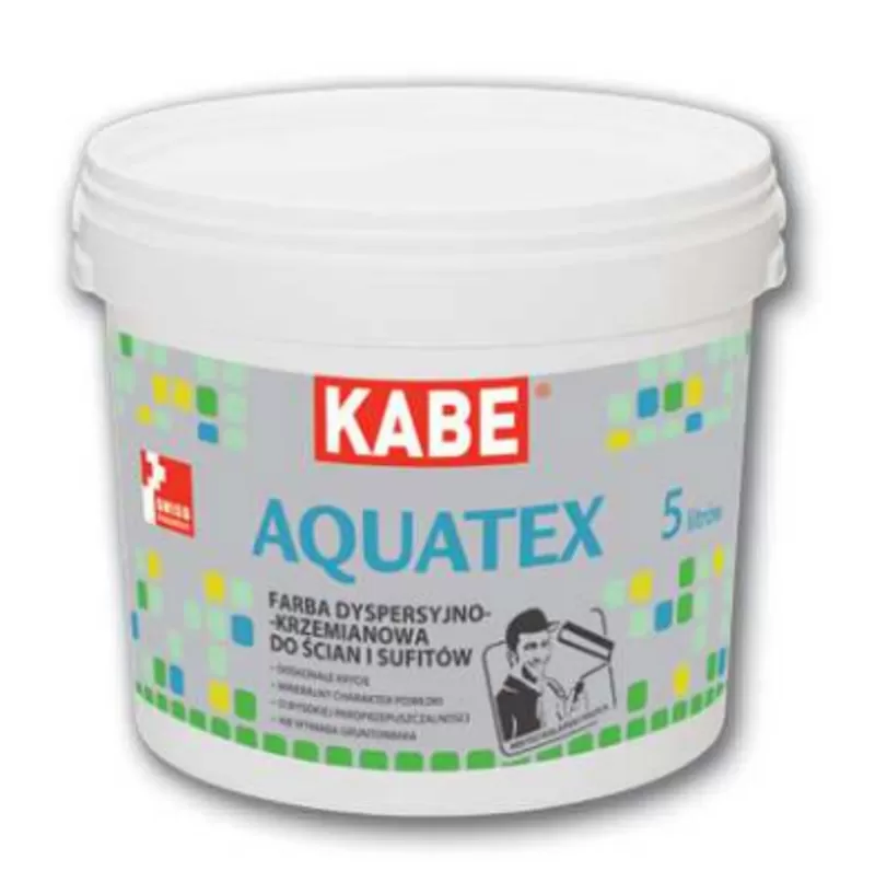 Силикатная краска для мокрых помещений AQUATEX 15 кг ( Польша) 