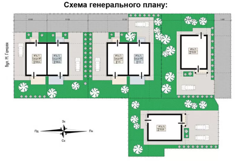 Новый дом - Дуплекс 107м2 в Буче от застройщика,  рассрочка 3