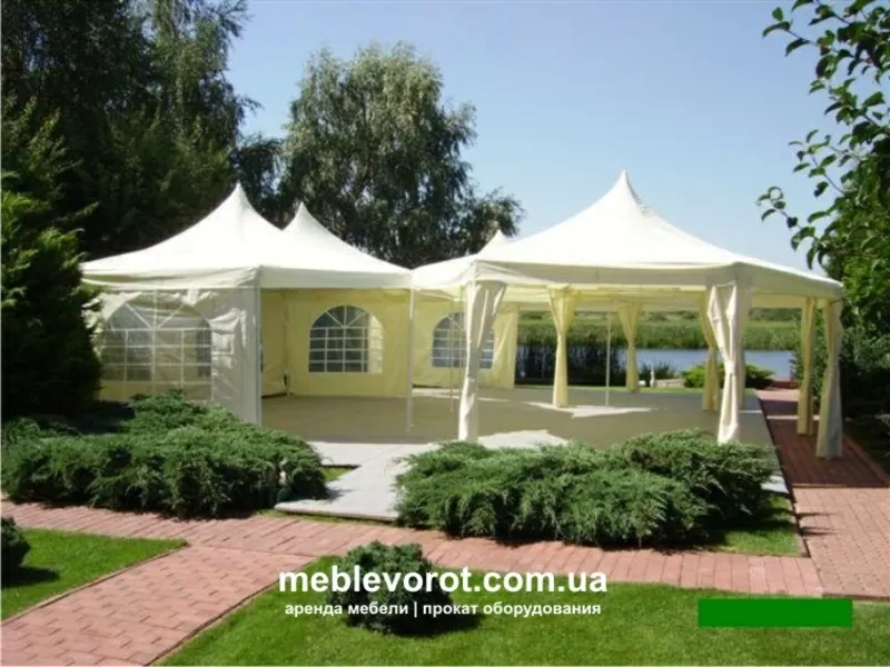 Аренда прокат шатра-павильона 7х5м есть батут 4х4м 9