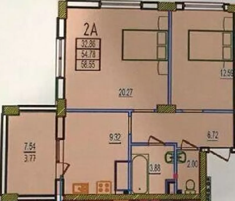 2ком квартира 58м2 ЖК Розенталь / Радужный 3,  комиссия 0% 5